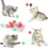 Oyuncaklar 6pcs kedi oyuncak yumuşak polar fare kedi oyuncaklar komik, renkli tüylü peluş mini fare oyuncakları ile kediler için oyuncaklar oyuncaklar evcil hayvan tedariki