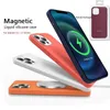 Étui iPhone Magnetic Silicone Case pour iPhone 15 15pro 15Plus 15 Pro Max 14 iPhone 13 Pro MAX COUVERT
