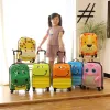 Bagages Ledrend 3D Cartoon Suises sur roues Kids Dinosaure roulant à bagages Spinner Trolley Childre