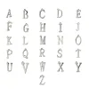 Bracelet fnixtar 26pcs / lot 12 * 8 mm Lettre initiales charmes miroir en acier inoxydable Charmes d'alphabet polonais pour les bracelets de collier de fabrication de bricolage
