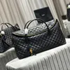 Echte lederen es gewatteerde tote ontwerper Duffer Bag dames man luxurys handtas koppeling mode topgreep tas crossbody weekender reizen plunfel bagage schoudertas