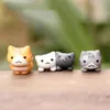 6pcsset cartoni animati per gatto fortunato giardino bonsai decorazioni in miniatura regalo adorabile micro paesaggio gattino in miniatura 240418