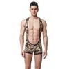 Mäns sexiga kamouflage jumpsuit sexiga underkläder