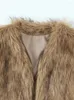 Women's Jackets Nlzgmsj Women Faux Fur Coat Fluffy Cropped Jacket Woman Luxury Furry Cardigan Warm Winter 2024 Outerwear