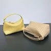 Pack One Bags Woven Leather Wallace Handbag Small Classic 2024 New Lady Lunch Box Bag Pillow Bottegs Shoulder Crossbody Purse F Venets VHFE