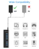 Nav rshtech USB -nav 5Gbps 7 portar USB3.0 Data Hub Splitter 12V/2A Power Adapter individ på/off Switches USB Port Expander