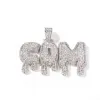 Collane Uwin Drip Lettere Nome Collana Custom CZ Bubble Pendant Pink Nome Collana Personalizzati Hiphop Gioielli