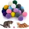 Toys Cat Pompoms Toys coloridos de gatos para gatos internos Catch Chase, Plush arranhando Kitten Chew Toys, brinquedos interativos para gatos