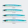 JiggingPro 40G 60G 80G 100g Sardine Slider Jigging Lure UV revêtement en métal coulé Ligtin de pêche de pêche 240407