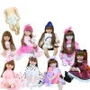 Bambole realistiche realistiche rinforzate bambole giocattolo bambola piena corpo silicone da 55 cm 22 pollici di lunghi capelli principessa bybe bebe natalizie regali