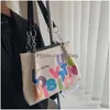 Sacs à provisions Shop Luxury Designer Exhibition Canvas Sac Femmes Grand Capacité INS Style extrêmement simple SHODER Fashion Tote Drop Del Ots4t