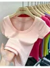 T-shirts de femmes Top d'été Sexy Shirt T-shirt Femme coréenne Femme Vêtements Tshirt mince Femme Skinny Short Sleeve Tops Tee Y2K