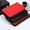 A5A6 Business PU Кожаная папка с кожаной папкой Loak Leaf Leaf Padfolio Notebbook Binder Journal Book Блокнот с калькулятором 240420