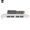 Schede SSU U3V04S+ 4 porta USB 3.0 PCIE ESPANSION SCHEDE Adattatore hub USB PCI Express