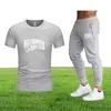 Zestawy mężczyzn Designer Tracksuit Summer Tshirt Pants Zestaw Casual Brand Fitness Spodnie do jogger