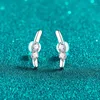 Boucles d'oreilles JECICCON 925 STERLING Silver Moissanite pour les femmes oreilles mignonnes mignonnes Small Fresh Simple polyvalent