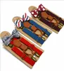 Kinderen verstelbare rooster Suspenders Fashion Baby Plaid Braces Kinderband Clip met vlinderdas 9 Colors Belts WY794Q9857995