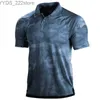 Men's Shirts Camouflage shirt mens outdoor short sleeved summer street oversized mens sports military T-shirt top yq240422