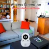 Contrôle N_EYE WiFi Monitor 1080p HD Indoor Smart Camera Ai Human Body Detection 360 ° adapté aux bébés, aux personnes âgées, aux animaux domestiques