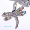 Broches delicados Rhinestone Dragonfly para mulheres Corso de insetos Pin Pin Ladies Gifts Acessórios Classic Jewelry