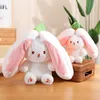 Cute Bunny Plush Toy Kawaii Rabbit Carrot Soft Strawberry Radish Cushion Throw Pillow Birthday Christmas Gift 240422