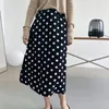 Kjolar matakawa polka dot kvinnor kontor lady enkel elegant vår sommar faldas mujer koreansk mode chic vintage lång kjol