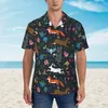 Casual shirts voor heren Mystic Forest Vacation Shirt Woodland Print Hawaiiaanse man Retro Blouses korte mouwen comfortabele ontwerptop