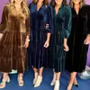 Robes décontractées 2024 Velvet Velvet Robe Gâteau pour femmes Verstidos officiels de magasin officiel du printemps
