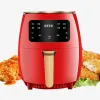 Fryers 4.5L Air Fryer Pover Ovl Free Free Healthy Pilor с Smart Touch LCD 1500W Цифровой тостер запекать жаркое разогреть и посудомоечную машину