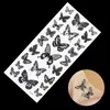 1 Sheet Waterproof Temporary Tattoo Sticker 3D Butterfly Fake Flash Transfer Tatoo Leg Arm Hand Foot For Women Body Art 240408