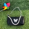 Fi Diamd Butterfly Handbag For Women Patent Le cuir en cuir en cuir Pated Sac à bandoulière Vintage Girls Purse Underarm Sac R1jy #