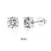 Earrings CANNER 0.51.2 Carat D Color Moissanite Ear Stud Earrings For Women 925 Sterling Silver Sparkling Piercing Earring Fine Jewelry