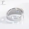 リングFENTTECI 925 STERLING SILVER DOMINEERIENGSAPPHIRE MENS RINGパーソナリエルインラードカラフルな宝石ダイヤモンドウェディングリング