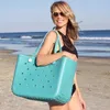 Boggs Beach Bag Waterproof and Washable Handbag Eva Beach Basket Women Picknick Tote Bag Holes Pouch Shopping Shopping Bag 240411