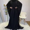 Ethnische Kleidung Robe Djellaba Femme Vestidos Kaftan Dubai Abaya Türkei Muslim Mode Hijab Kleid Islam Kleidungskleider Abayas für Frauen Caftan D240419
