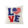 American Flag Rzut Pillow Coverse 18x18 cala Patriotyczna poduszka 4 lipca Poduszka Covery Day Day Placks Dorn na domowe sofa kanapa dekoracje dekoracje