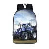 Bags Creative Farm Tractor Print Backpack for Teenage Boys Girls Children School Bags Women Men Laptop Backpack for Travel Book Bag