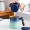 Tazze da tè a tazza con infusore e carena per ceramica in rilievo tazza di acqua ceramica regali unici per uomini uomini ideali cucina da cucina