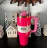 DHL Cosmo Winter Pink Flamingo H2.0 40 oz cup tumblers with handle insulated straw Valentine's Target Red stainless steel cup Watermelon Moonshine