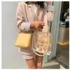 Totes Summer Transparent Jelly Messenger Bag Pvc Korean Cute Crossbody Luksusowy przenośny ramię to torebka w stylu zachodnim