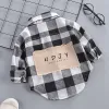 T-shirts Spring Autumn Kids Casual Shirts Toddler Boys Shirts for Girls Plaid Shirts Kids Long Sleeve Cotton Shirts Girls Red Blouse