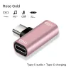 2024 Doppel-Typ-C-USB-C-Kopfhörer-Kopfhörer-Audio-Lade-Lade-Lade-Adapter-Splitter für Xiaomi Huawei Adapter Converter For Huawei USB-C Splitter