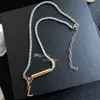 2022 Luxury Fashion Necklace Designer Jewelry Party Diamond Pendant Rose Gold Neckor for Women Jewellery Charm Gift289i