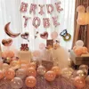 Decorazione per feste sposa da banner Bridal doccia Bachelorette Decorations Kit palloncino in oro rosa con coriandoli