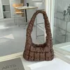 Brand feminina bolsa de ombro feminina couro macio menina leve PU bolsa de luxo Modelo de jantar de axil saco fi versátil g1vi#