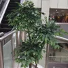 Dekorativa blommor 160 cm stora konstgjorda sällsynta banyanträd tropiska grönt siden eukalyptus inomhus krukut hem el kontorsbutik dekor växter