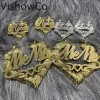 Earrings VishowCo Custom Bamboo Earrings Love Shape Hiphop Sexy Bamboo Hoop Earrings Personalize Jewelry Fashion Charming Women Gift