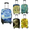 Accessoires Peinture à l'huile Starry Night / Water Liles / Déchirures Kiss à bagages Couvercle pour Travel Van Gogh Gustav Klimt Claude Monet Suitcase Cover