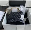 10a Bolsa Espelho de qualidade Classic Caviar Flap Bag Designer Mulheres Bolsas de corpo cruzadas A01112 Designers de luxo Bolsa de ombro 25,5 cm com caixa C002