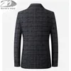 Herrdräkter 2024 Classic Fashion Blazers Men Business Suit Lattice Mönster koreansk version Plaid Male Slim Lapels Mens Jacket